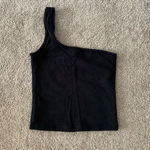 TNA one shoulder cropped tank